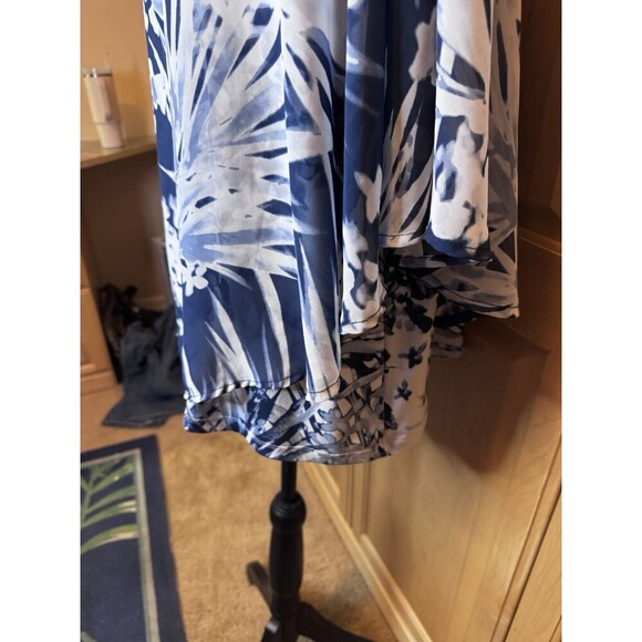 Chicos Easywear Women’s 3 US XL Layered Chiffon Kimono Style Casual Tunic Top - Picture 2 of 14